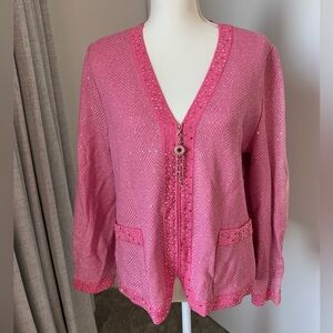 St. John pink cardigan